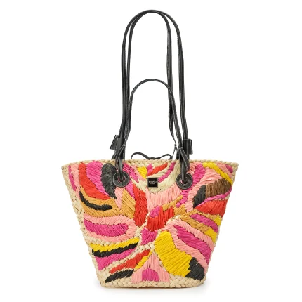 Borsa Bucket Paglia Multicolor