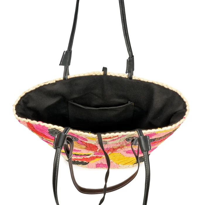 Borsa Bucket Paglia Multicolor