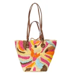 Borsa Bucket Paglia Multicolor