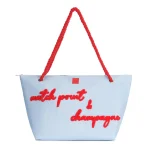 Borsa Mare con Scritta e Manici in Corda