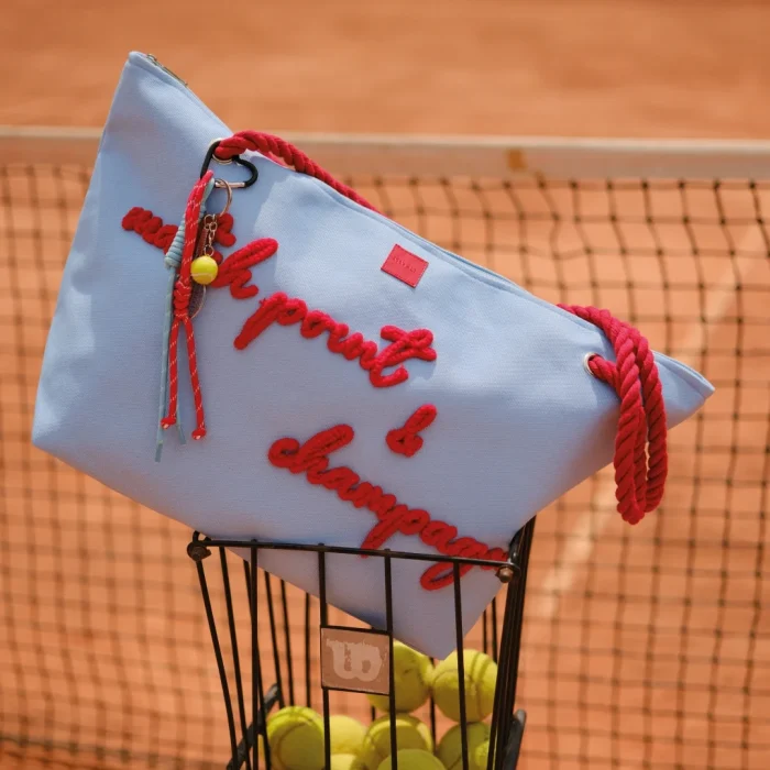 Borsa Mare con Scritta e Manici in Corda