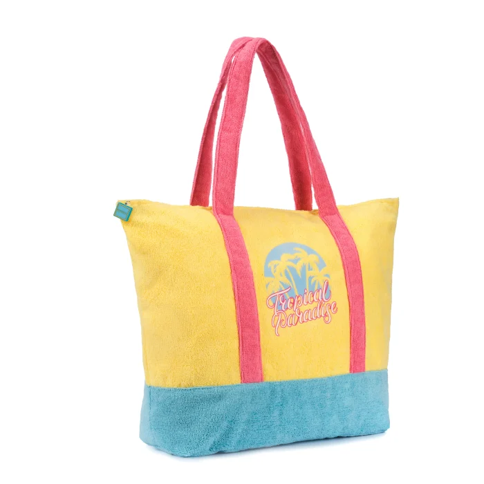 Borsa Mare in Spugna Tropical Paradise Gialla