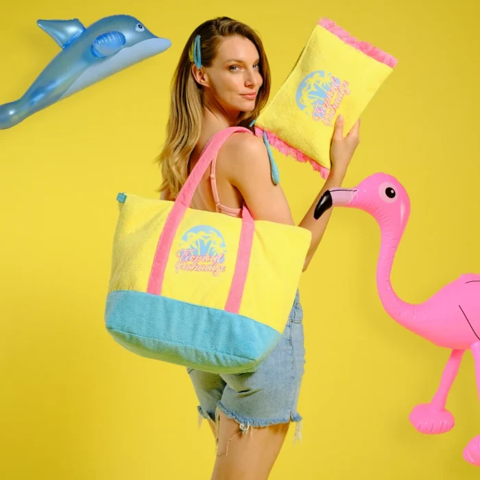 Borsa Mare in Spugna Tropical Paradise Gialla