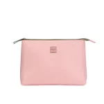 Busta Grande Ecopelle Rosa Palmouflage Pochette Make Up Capiente da Viaggio