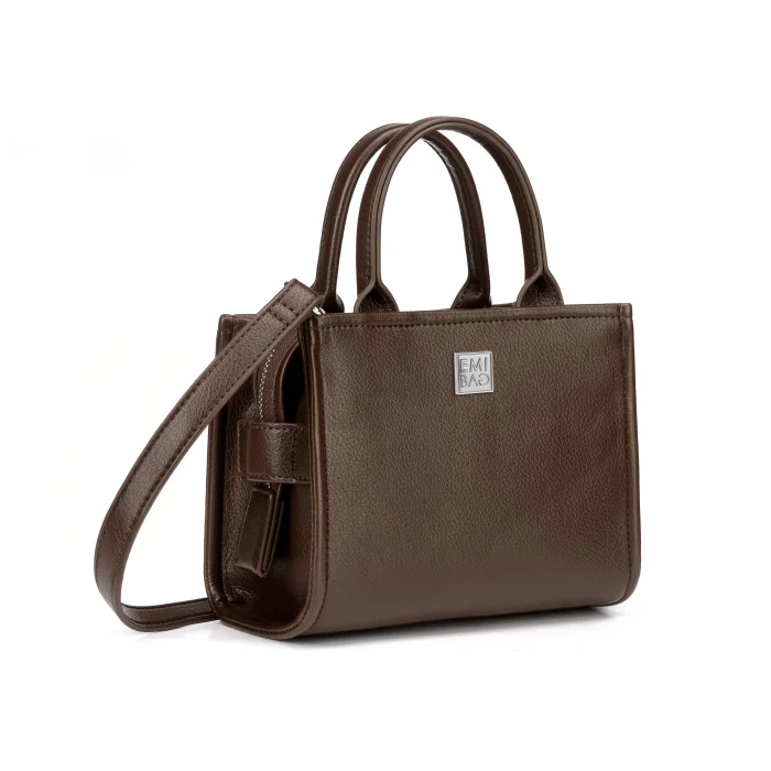 Mini Tote in eco-pelle martellata