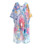 Caftano Fiori Azzurro