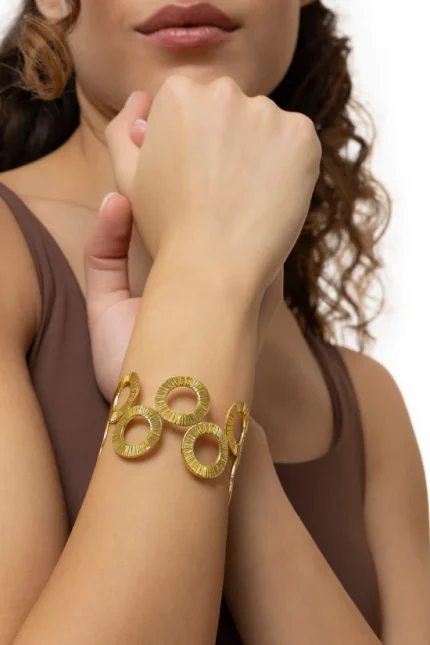 BRACCIALE FASCIA CERCHI RIGATI