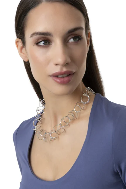COLLANA CURVE SILVER