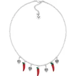 COLLANA PEPERONCINI E CUORI