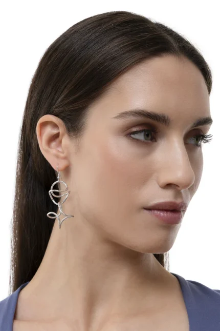 ORECCHINI CURVE SILVER