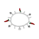 BRACCIALE ELASTICO PENDENTI PEPERONCINI