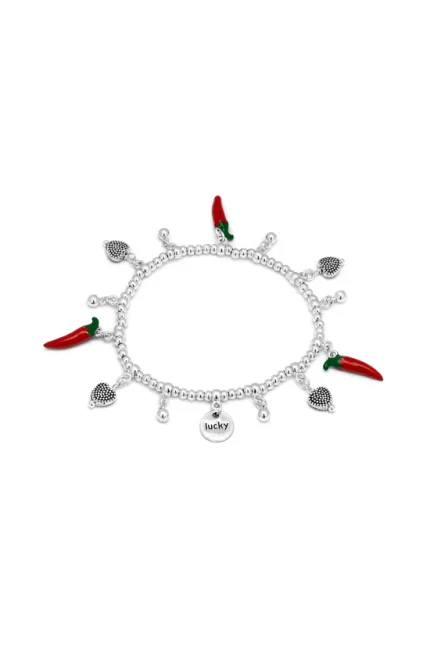 BRACCIALE ELASTICO PENDENTI PEPERONCINI