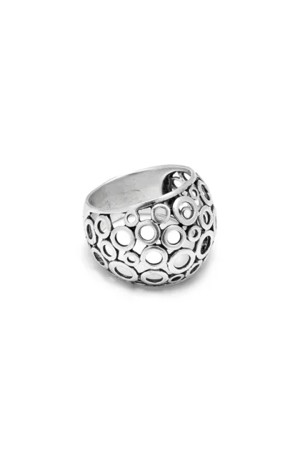 ANELLO FASCIA CERCHI BUCATI