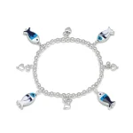 BRACCIALE ELASTICO PENDENTI PESCI BLU