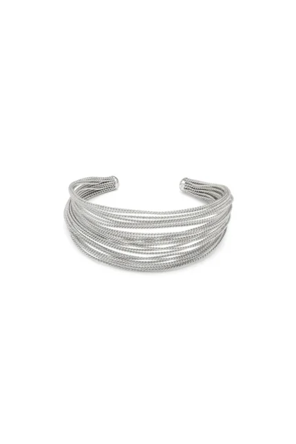 BRACCIALE FASCIA MULTIFILI SILVER