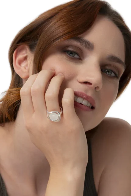 ANELLO PIETRA BIANCA