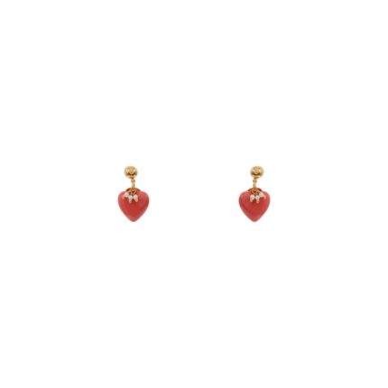 Orecchini HEARTS corallo
